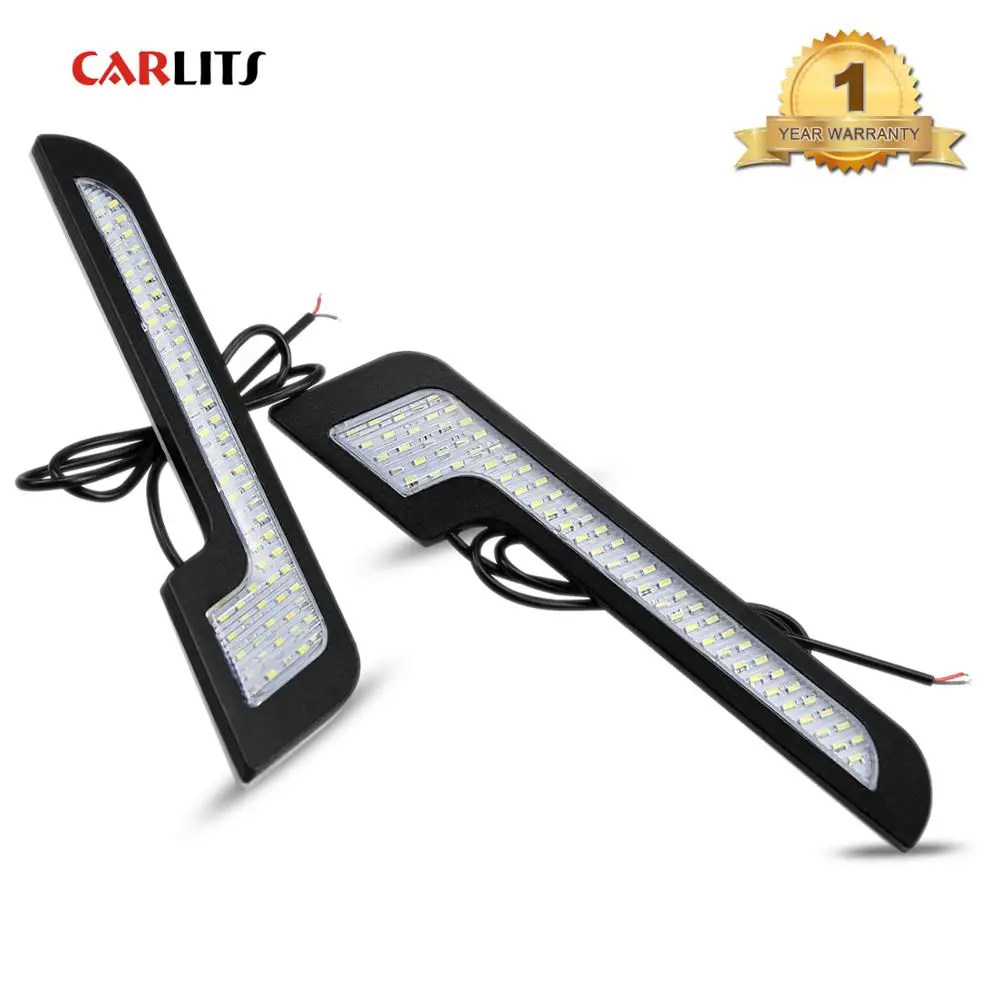CARLITS 2x DRL Car Styling White 6000k Daytime Running Light Super Bright Fog Light 5730SMD Chip Waterproof L Shape Lamp
CARLITS 2x DRL Car Styling White 6000k Daytime Running Light Super Bright Fog Light 5730SMD Chip Waterproof L Shape Lamp