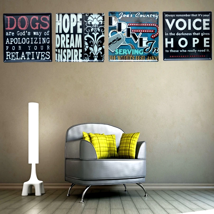 Voice Hope Tin Signs Metal Painting Wall Bar Cofe Home Art Decor Living Room Cuadros Wall sticker 30X30CM DK-5
Voice Hope Tin Signs Metal Painting Wall Bar Cofe Home Art Decor Living Room Cuadros Wall sticker 30X30CM DK-5