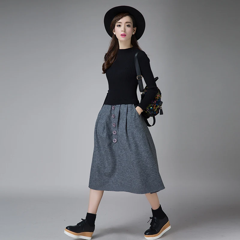 Fall and win winNew Korean women's long-sleeved sweater Slim set long section sweater stitching high waist Pleated dress TB713
Fall and win winNew Korean women's long-sleeved sweater Slim set long section sweater stitching high waist Pleated dress TB713