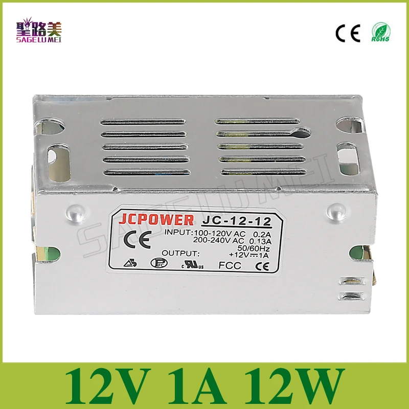 15 Вт адаптер питания переменного тока 12 В 1 А (12 в а) Источник постоянного 110-240
