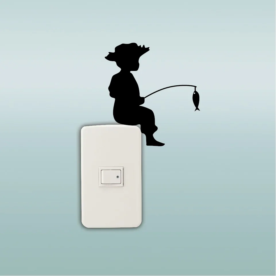 11.7*12.7cm Boy Fishing Silhouette Switch Sticker Cartoon Animals Vinyl Stickers Home Decor
11.7*12.7cm Boy Fishing Silhouette Switch Sticker Cartoon Animals Vinyl Stickers Home Decor