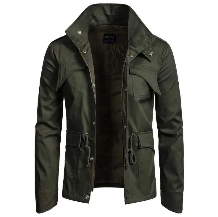 2018 Autumn Stand Collar Cotton Jackets Men New Fashion Multi-Pocket Army Green Jacket Slim Fit Casual Male Coat Big Size 4XL
2018 Autumn Stand Collar Cotton Jackets Men New Fashion Multi-Pocket Army Green Jacket Slim Fit Casual Male Coat Big Size 4XL