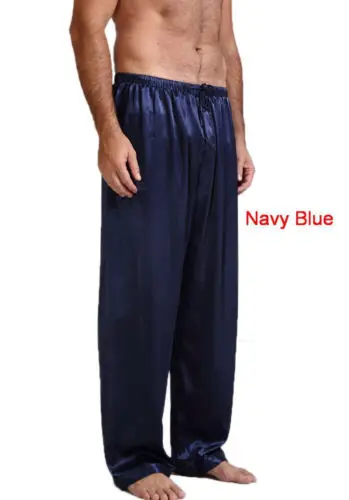 Men Classic Satin Pajamas Sleepwear Pyjamas Pants Sleep Bottoms S-XL | Мужская одежда