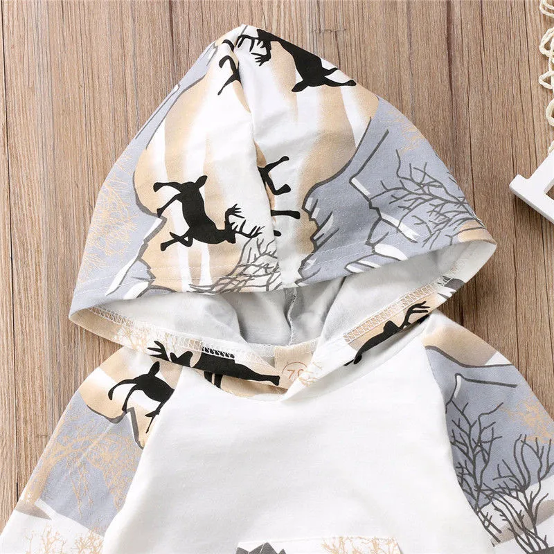 Fashion Toddler Newborn Baby Boys Girls Clothes Cotton Deer Hooded Tops Pants Leggings Outfits Set Clothes 2PCS
Fashion Toddler Newborn Baby Boys Girls Clothes Cotton Deer Hooded Tops Pants Leggings Outfits Set Clothes 2PCS