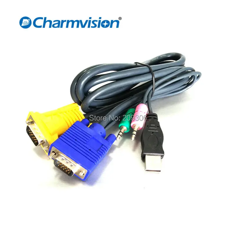 Charmvision KVM original USB VGA Audio Mic multi-interface KVMa Switcher Cable USB KVM switch link cable 1.8m 3m 5m extension
Charmvision KVM original USB VGA Audio Mic multi-interface KVMa Switcher Cable USB KVM switch link cable 1.8m 3m 5m extension