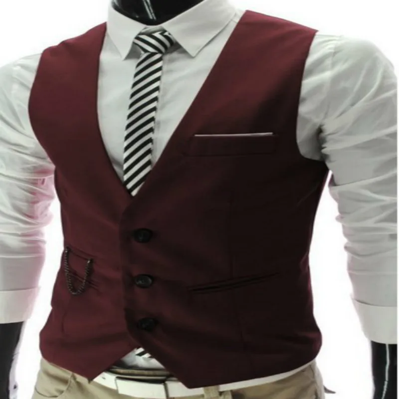 Mens V-Neck Slim Fit Vests Suit Casual Formal Tuxedo Dress Men Male Vest Waistcoat Style Outerwear Men Weste
Mens V-Neck Slim Fit Vests Suit Casual Formal Tuxedo Dress Men Male Vest Waistcoat Style Outerwear Men Weste