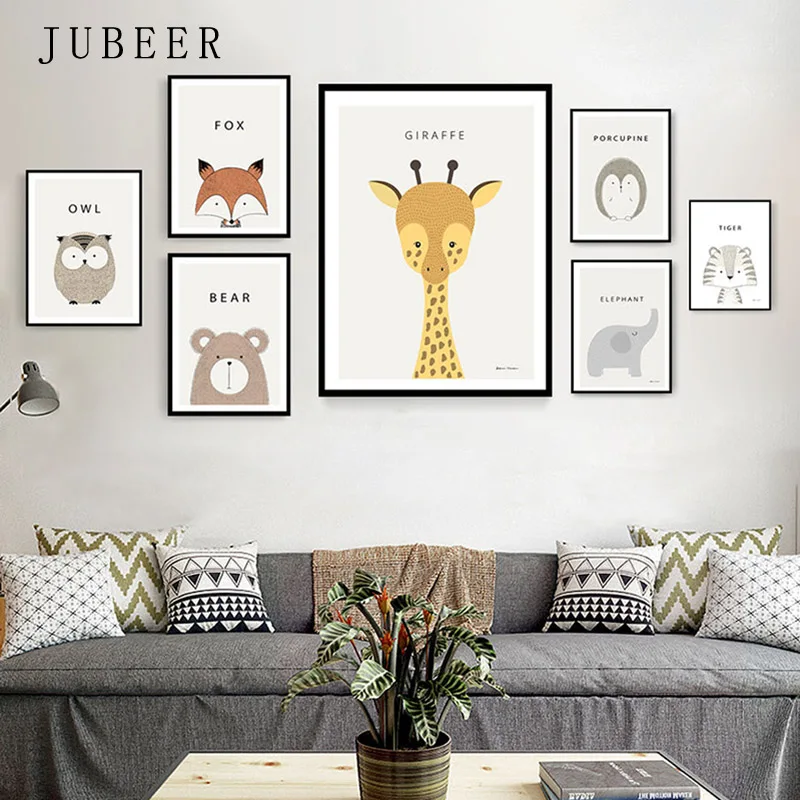 Nordic Cute Animal Lion Bear Fox Decorative Painting Children Room Decoration Picture Nursery Wall Art Poster and Print
Nordic Cute Animal Lion Bear Fox Decorative Painting Children Room Decoration Picture Nursery Wall Art Poster and Print