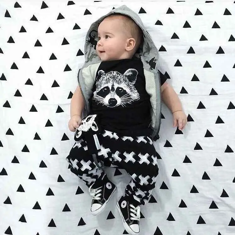 Baby Kids Girls Boy Autumn Toddler Infant T-shirt Tops+Pants Trousers Cotton Raccoon Outfit Children Clothing Sets Boys Clothes
Baby Kids Girls Boy Autumn Toddler Infant T-shirt Tops+Pants Trousers Cotton Raccoon Outfit Children Clothing Sets Boys Clothes