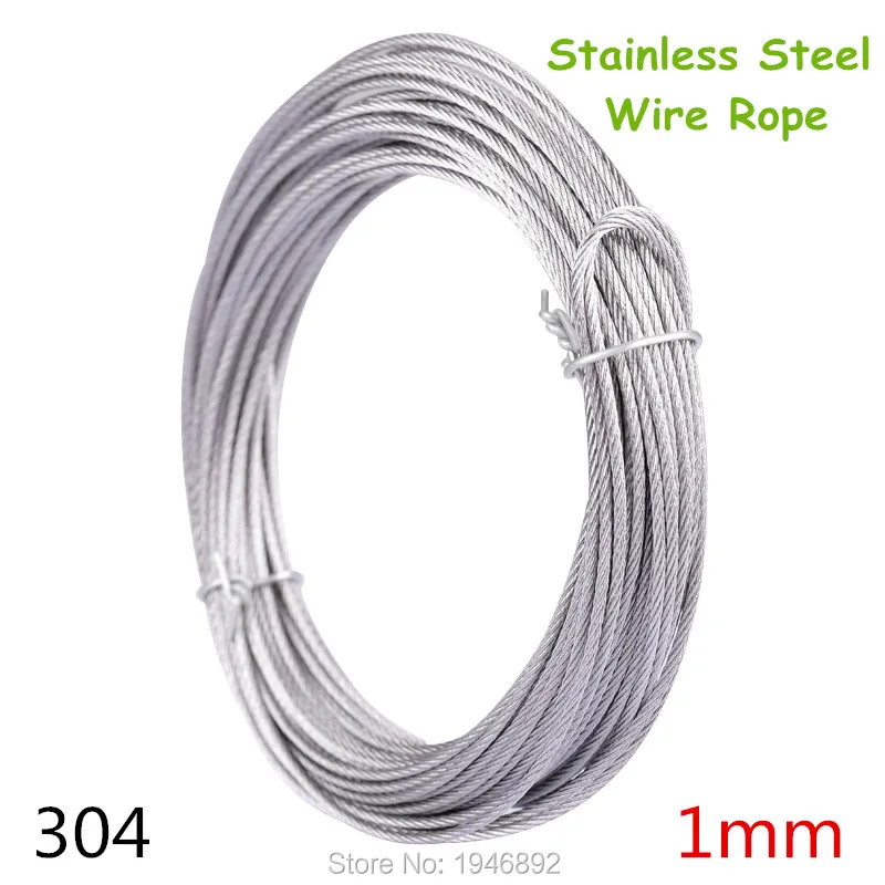 10m/lot 1mm High Stainless Steel Wire Rope Tensile Diameter 7X7 Structure Cable Gray Fishing Rope
10m/lot 1mm High Stainless Steel Wire Rope Tensile Diameter 7X7 Structure Cable Gray Fishing Rope