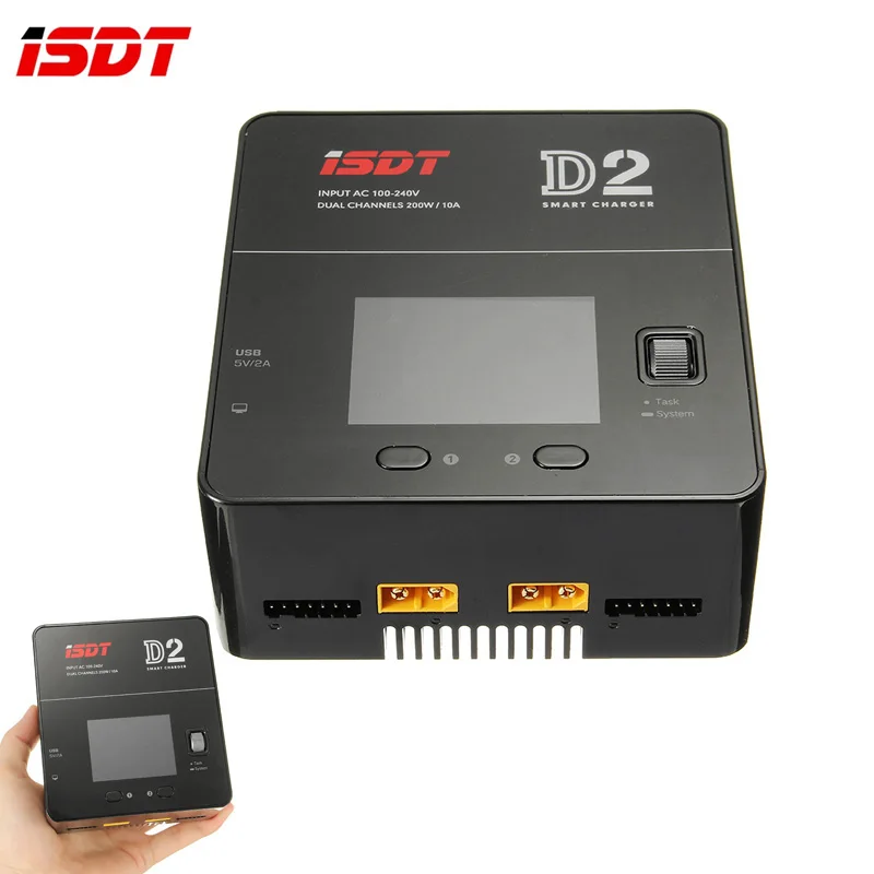 ISDT D2 200W 24A AC Dual Channel Output Smart Battery Balance Charger For LiFe Lilon LiPo LiHv Battery RC Models DIY FPV Drone
ISDT D2 200W 24A AC Dual Channel Output Smart Battery Balance Charger For LiFe Lilon LiPo LiHv Battery RC Models DIY FPV Drone