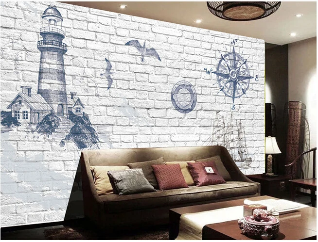 Custom vintage wallpaper, 3D lighthouse, marine boat and brick wall for the living room bedroom TV background wall wallpaper
Custom vintage wallpaper, 3D lighthouse, marine boat and brick wall for the living room bedroom TV background wall wallpaper
