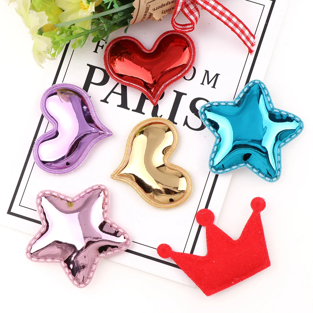 New Style PU Patches Padded Felt Heart Crown Star Shape Fabric 12pcs Garment Appliques For Decoration DIY Hair Accessories5CM
New Style PU Patches Padded Felt Heart Crown Star Shape Fabric 12pcs Garment Appliques For Decoration DIY Hair Accessories5CM