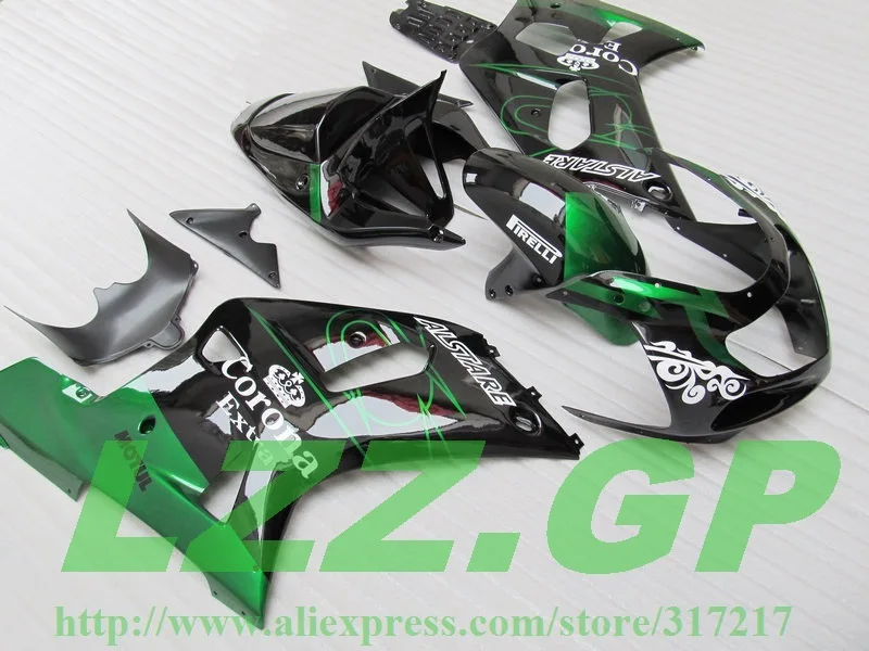 100%Fit Green+Black Fairing for SUZUKI 2001 2003 GSXR600 750 01 02 03 GSXR600 GSXR750 K1 01 02 03 GSXR 600 750 Fairings kit Inj
100%Fit Green+Black Fairing for SUZUKI 2001 2003 GSXR600 750 01 02 03 GSXR600 GSXR750 K1 01 02 03 GSXR 600 750 Fairings kit Inj