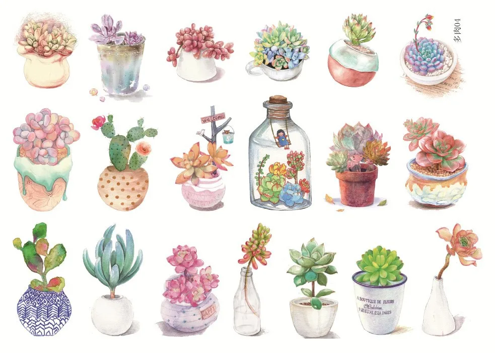 Warm Homeland Succulent Plant Art Stickers Adhesive Stickers DIY Decoration Stickers TZ38
Warm Homeland Succulent Plant Art Stickers Adhesive Stickers DIY Decoration Stickers TZ38