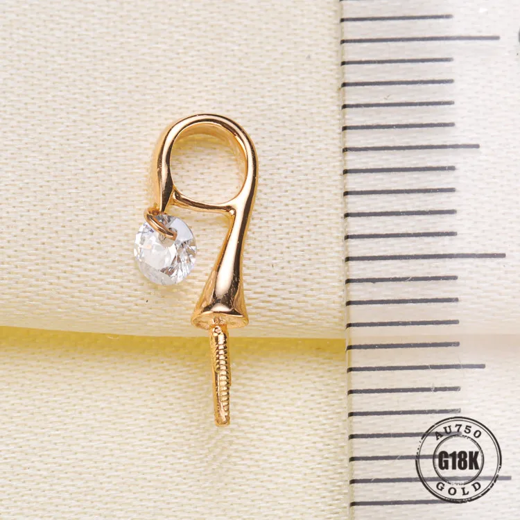 Luxury genuine G18K Gold Accessories Fashion Pearl Pendant Settings Findings Pendant Mountings Women Accessories Female Jewwelry
Luxury genuine G18K Gold Accessories Fashion Pearl Pendant Settings Findings Pendant Mountings Women Accessories Female Jewwelry
