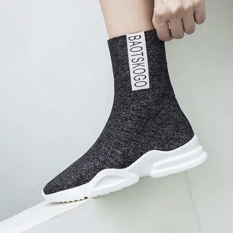 WETKISS Women Ankle Boot Round Toe Footwear Stretch Female Boot Casual Platform Knitted Shoes Woman sneakers 2019 New Black
WETKISS Women Ankle Boot Round Toe Footwear Stretch Female Boot Casual Platform Knitted Shoes Woman sneakers 2019 New Black