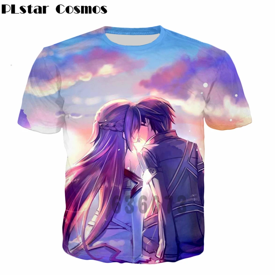 PLstar Cosmos Latest design anime t shirt Anime Sword Art Online T-shirts SAO Kirito and Yuuki Asuna 3d print Women Men t
PLstar Cosmos Latest design anime t shirt Anime Sword Art Online T-shirts SAO Kirito and Yuuki Asuna 3d print Women Men t
