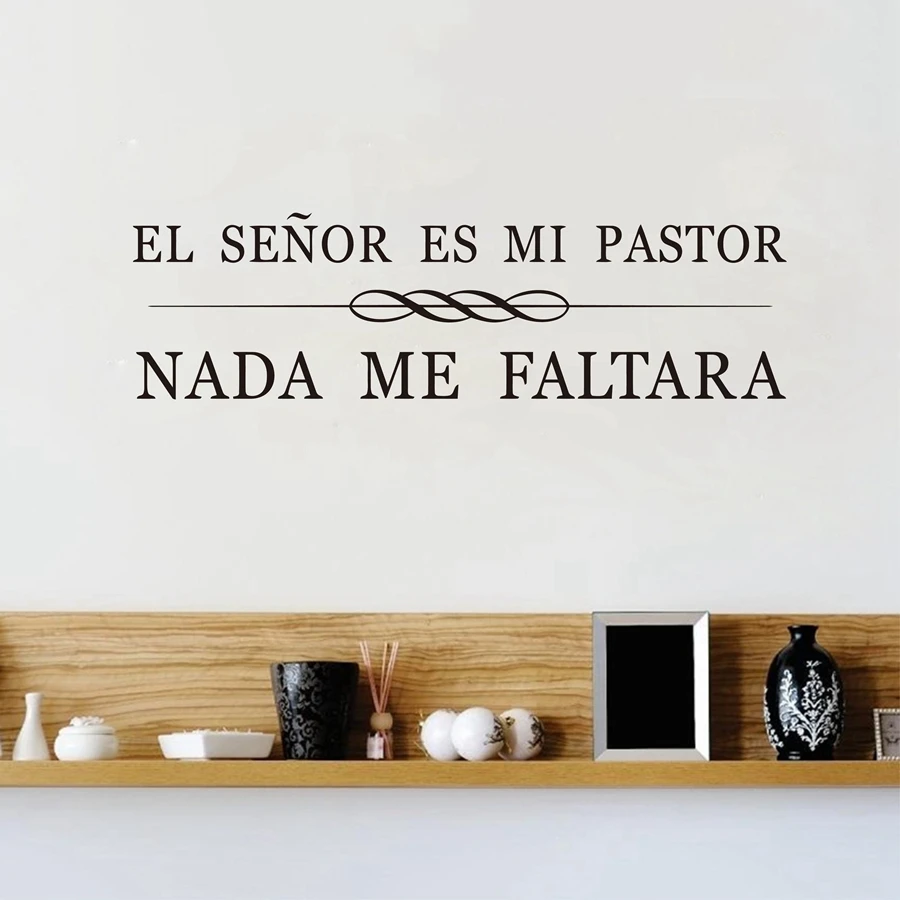 Spanish Christian Quotes Vinyl Wall Stickers El Senor es mi pastor Mural Decals Removable Art Vinilos Pegatinas Home Decoration
Spanish Christian Quotes Vinyl Wall Stickers El Senor es mi pastor Mural Decals Removable Art Vinilos Pegatinas Home Decoration