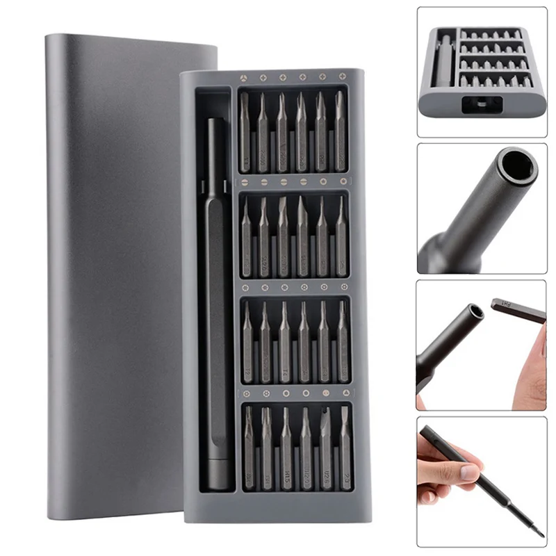 24Pcs Multi-Tool Magnetic Screwdriver Set Repair Kit with Alloy Case Tools SDF-SHIP
24Pcs Multi-Tool Magnetic Screwdriver Set Repair Kit with Alloy Case Tools SDF-SHIP