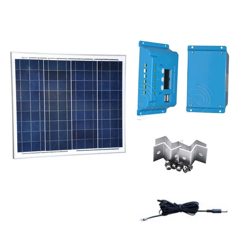 Kit Solaire Panel Solar 12v 50w Solar Charge Controller 12v/24v 10A Solar Battery Charger Autocaravana Caravan Camping Boat
Kit Solaire Panel Solar 12v 50w Solar Charge Controller 12v/24v 10A Solar Battery Charger Autocaravana Caravan Camping Boat