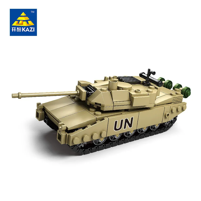 KAZI Военная Модель Блок Танк ABS строительный блок DIY армейские игрушки Детский