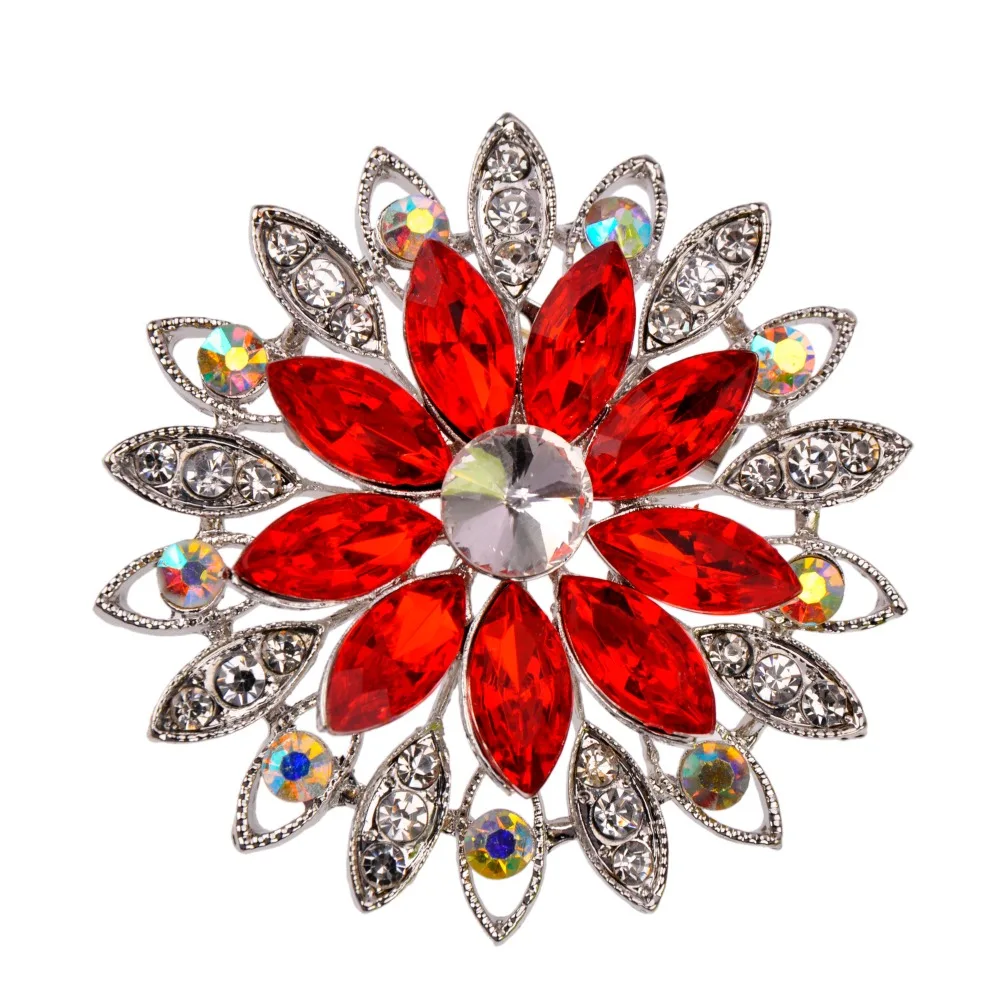 Rhodium Plated Red Crystal Rhinestones Brooches Wedding Brooch Pins for Women Party Gifts BRO87
Rhodium Plated Red Crystal Rhinestones Brooches Wedding Brooch Pins for Women Party Gifts BRO87