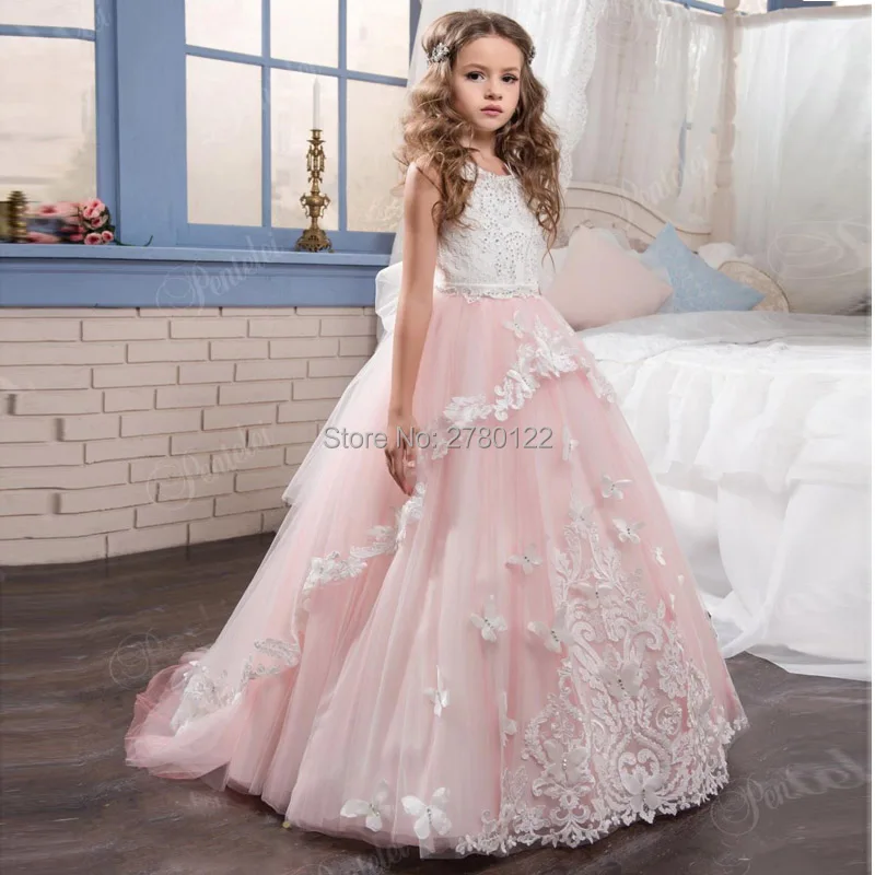 New Arrival Pink Lace Flower Girl Dress For Weddings Tulle Appliques First Communion Dress 2020 Floor Length Custom Made
New Arrival Pink Lace Flower Girl Dress For Weddings Tulle Appliques First Communion Dress 2020 Floor Length Custom Made