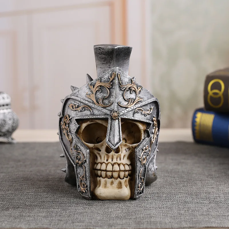 MRZOOT Resin Craft Home Decorations Skeleton Skull Model Punk Style Decoration Wears Helmet Spartan Warrior Props
MRZOOT Resin Craft Home Decorations Skeleton Skull Model Punk Style Decoration Wears Helmet Spartan Warrior Props