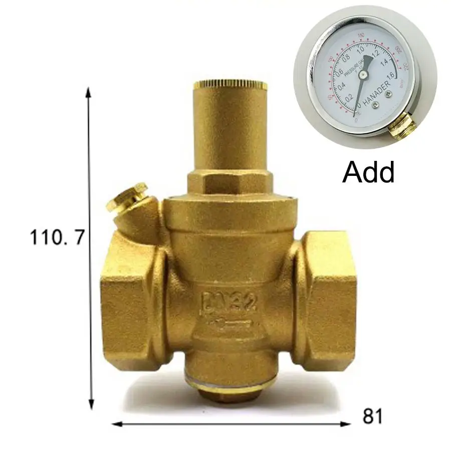 DN32 1-1/4 "BSPP Женский латунный рельеф давления Vavle безопасность Регулируемая средняя ширина тела 81 мм Макс 16 бар с манометром
DN32 1-1/4 "BSPP Женский латунный рельеф давления Vavle безопасность Регулируемая средняя ширина тела 81 мм Макс 16 бар с манометром