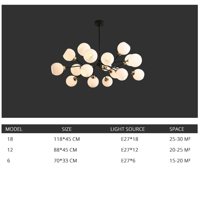 Modern Chandeliers for Living Room Bedroom Home Decoration Indoor Lighting Fixtures Hanging Lamps Contemporary Iron Ball Design
Modern Chandeliers for Living Room Bedroom Home Decoration Indoor Lighting Fixtures Hanging Lamps Contemporary Iron Ball Design