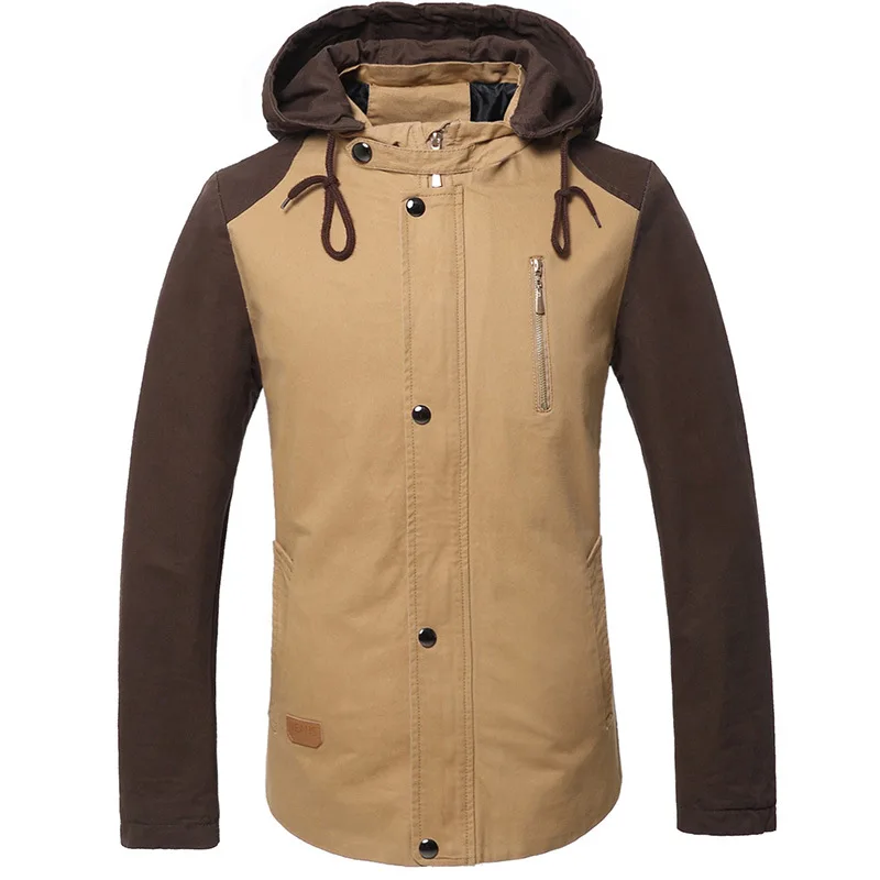 2016 Spring Autumn Casual Hooded Chaquetas De Hombre Slim Fit Cotton Patchwork Jacket Homme
2016 Spring Autumn Casual Hooded Chaquetas De Hombre Slim Fit Cotton Patchwork Jacket Homme