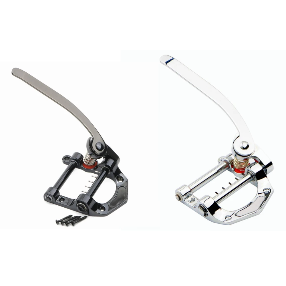 Guitar Vibrato Tailpiece Tremolo, Flat Top Body Tremolo Unit Vibrato Bridge for TL, SG, LP, ETC Electric Guitars
Guitar Vibrato Tailpiece Tremolo, Flat Top Body Tremolo Unit Vibrato Bridge for TL, SG, LP, ETC Electric Guitars