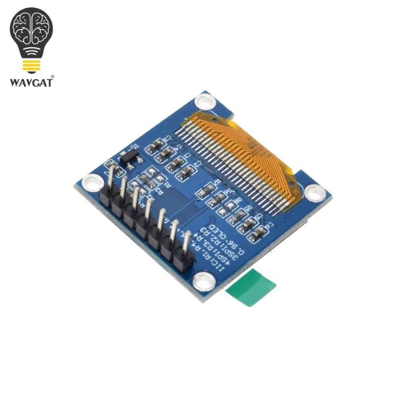 Модуль дисплея WAVGAT 0 96 дюйма SPI OLED белый цвет 128X64 7Pin чип драйвера SSD1306 для arduino|128x64