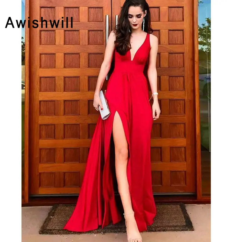 Red Long Prom Dress Cheap V-neck Backless Sexy Formal Party Dress Real Photos Vestidos de Fiesta Largos
Red Long Prom Dress Cheap V-neck Backless Sexy Formal Party Dress Real Photos Vestidos de Fiesta Largos