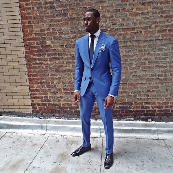 Classic Style Men's Blue Blazer Vintage Two Buttons Mens Slim Fit Suits wedding suits for men Tuxedos (jacket+pant)
Classic Style Men's Blue Blazer Vintage Two Buttons Mens Slim Fit Suits wedding suits for men Tuxedos (jacket+pant)