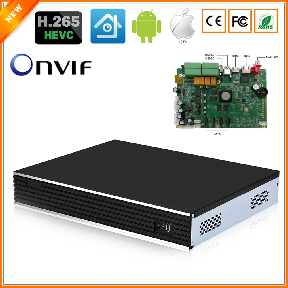 4K Output HI3536 32CH 4MP CCTV NVR Recorder H.265/H.264 32CH 4MP/24CH 5MP Network Video Recorder 4 SATA Ports ONVIF Email Alert
4K Output HI3536 32CH 4MP CCTV NVR Recorder H.265/H.264 32CH 4MP/24CH 5MP Network Video Recorder 4 SATA Ports ONVIF Email Alert