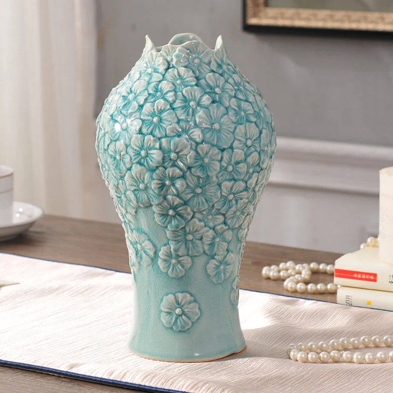 Small European high-end flowers three piece ceramic vase TV cabinet Decor ornaments Home Furnishing wedding gift
Small European high-end flowers three piece ceramic vase TV cabinet Decor ornaments Home Furnishing wedding gift