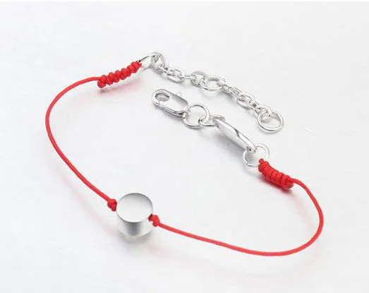 Модные красные нити веревочный браслет с украшением в виде кристаллов от Swarovski