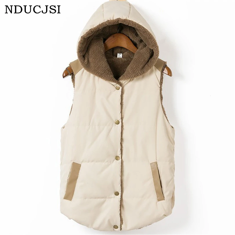 Winter Coats Women Vests Waistcoat Hot Outerwear Female Sleeveless Autumn Clothes Coral Fleece Warm Hooded Thick Down Vest S265
Winter Coats Women Vests Waistcoat Hot Outerwear Female Sleeveless Autumn Clothes Coral Fleece Warm Hooded Thick Down Vest S265
