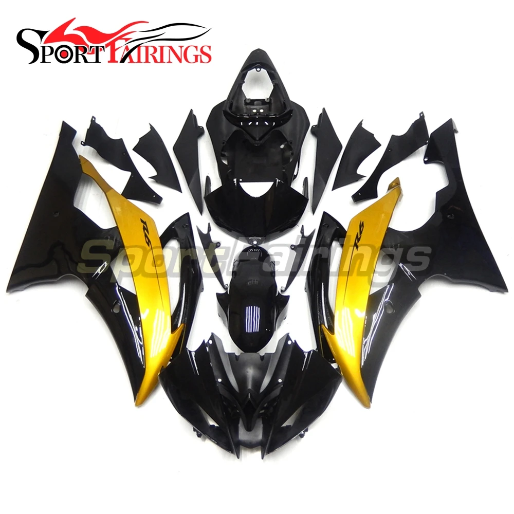 Gloss Black Gold Body Kits For Yamaha YZF 600 R6 2008 - 2015 YZF-R6 Complete ABS Motorcycle Fairing Kit Injection Moldings New
Gloss Black Gold Body Kits For Yamaha YZF 600 R6 2008 - 2015 YZF-R6 Complete ABS Motorcycle Fairing Kit Injection Moldings New