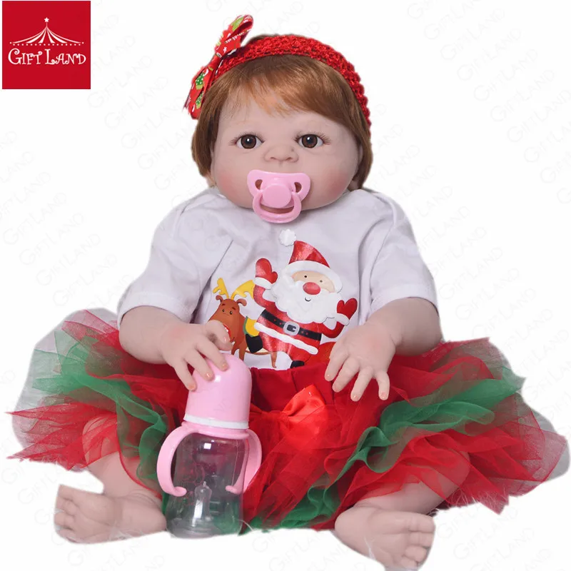 23 дюймов Reborn Baby Doll Bebe полный силиконовые игрушки для детей Bb ручной работы Bonecas