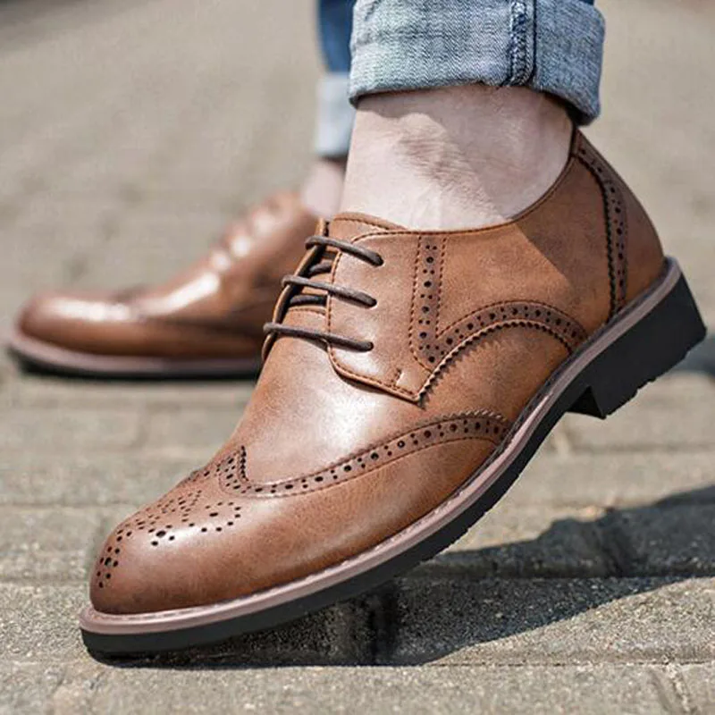 Big Size 39-48 New Design Luxury Men Leather Brogue Shoes Breathable Retro Flats Mens Man Oxfords British Style
Big Size 39-48 New Design Luxury Men Leather Brogue Shoes Breathable Retro Flats Mens Man Oxfords British Style