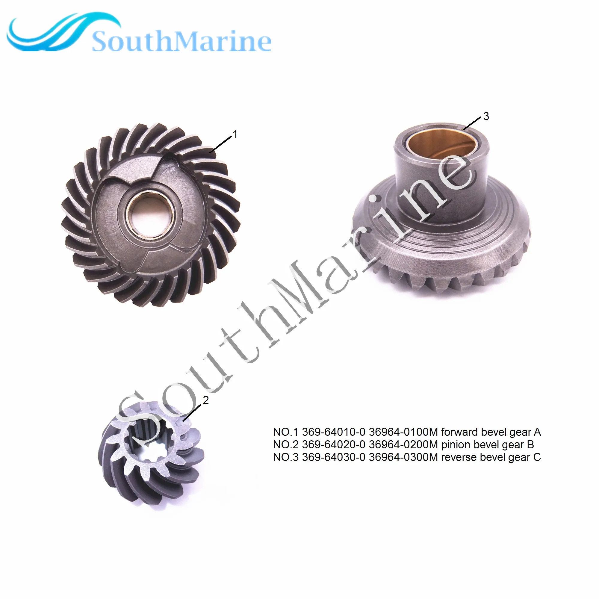 

36964-0200M & 369-64030-0 369-64010-0 36964-0100M & 369-64020-0 36964-0300M Bevel Gear A/B/C for Tohatsu Nissan M4C M5B M5BS