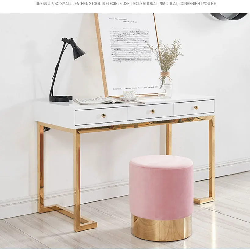 Hot Color Fashion Nordic Dresser Makeup Stool Modern Sofa Metal Foot stool Creative Short Stool Lint Fabric Change Shoes Stool
Hot Color Fashion Nordic Dresser Makeup Stool Modern Sofa Metal Foot stool Creative Short Stool Lint Fabric Change Shoes Stool
