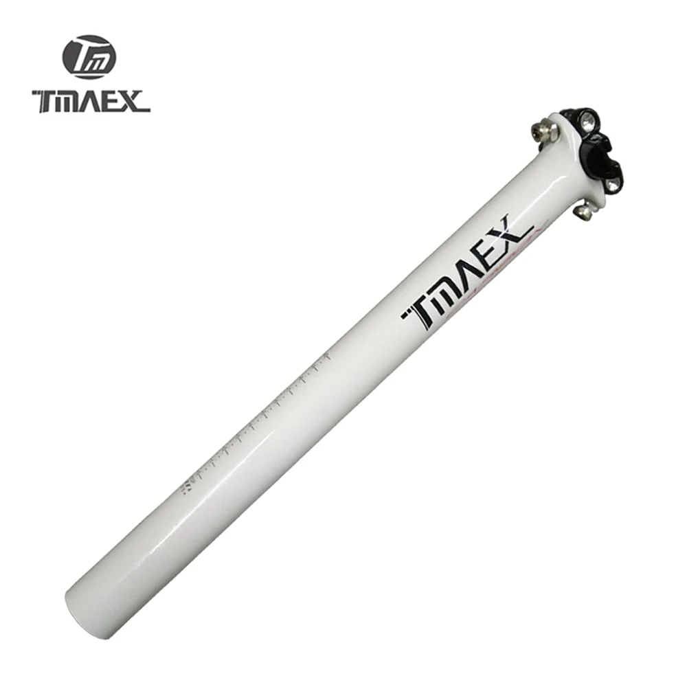 TMAEX- White Logo Carbon Seat post Fiber Bike MTB/Road Seat post Bike Double Nail Seat post Seattube 27.2/30.8/31.6*350/400mm
TMAEX- White Logo Carbon Seat post Fiber Bike MTB/Road Seat post Bike Double Nail Seat post Seattube 27.2/30.8/31.6*350/400mm
