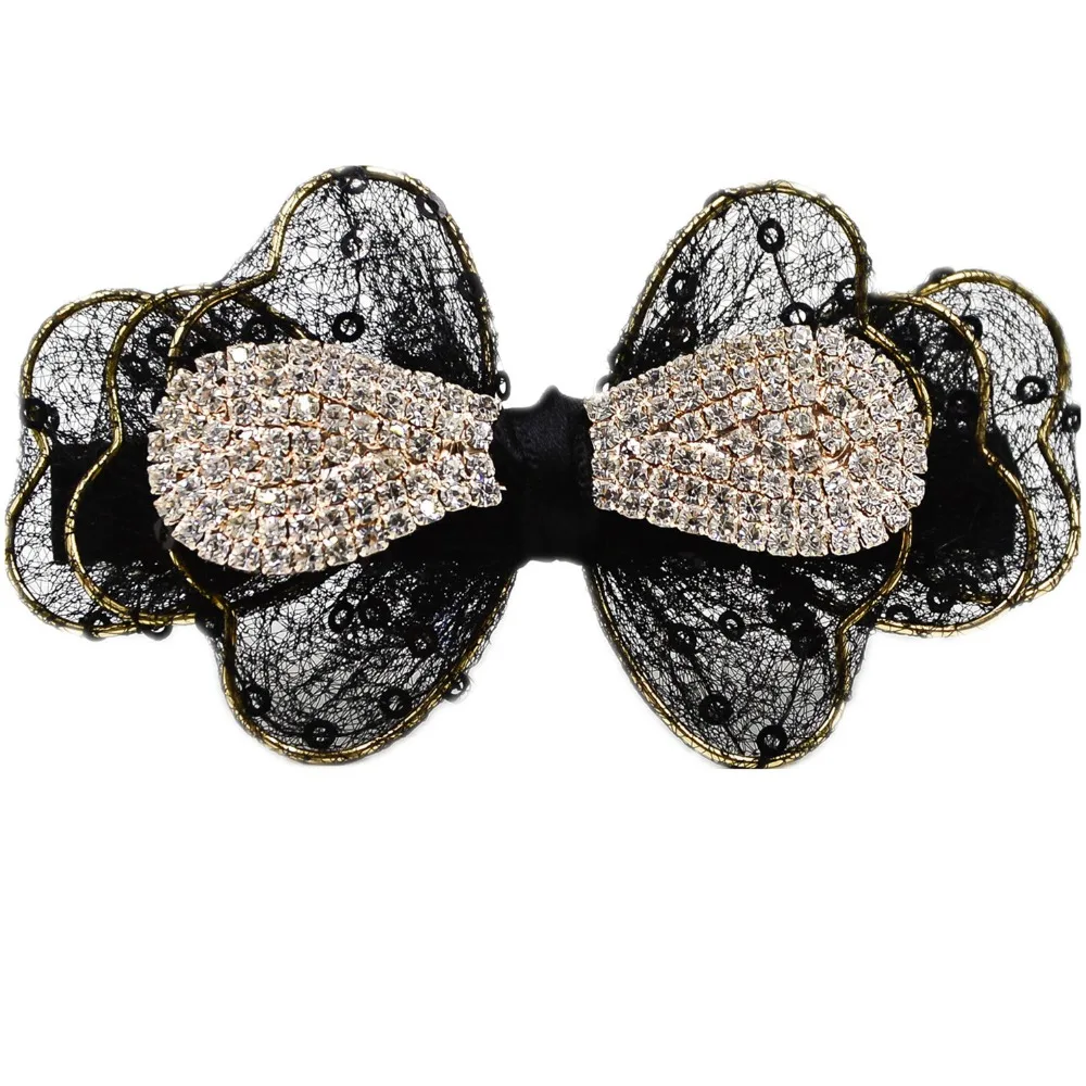 3.6 inches Bling Bling rhinestones paillettes yarn bowknot Barrettes hair clips claw for women and girls
3.6 inches Bling Bling rhinestones paillettes yarn bowknot Barrettes hair clips claw for women and girls