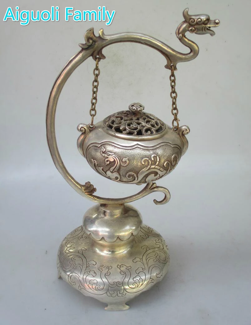 Рождественские украшения домашняя коллекция произведений искусства Китай старый ручной работы Тибет серебро большой благовоний горелка/м...
Рождественские украшения домашняя коллекция произведений искусства Китай старый ручной работы Тибет серебро большой благовоний горелка/м...