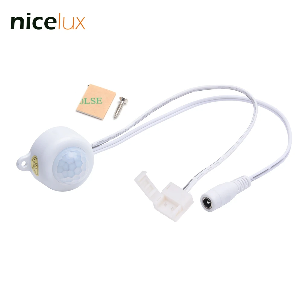 DC 5V 12V 24V Motion PIR Sensor Switch Photosensitive Light Control Human Body Infrared Motion Sensor for 2pin LED Strip Light
DC 5V 12V 24V Motion PIR Sensor Switch Photosensitive Light Control Human Body Infrared Motion Sensor for 2pin LED Strip Light