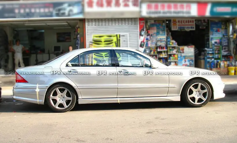 Для Benz W220 99 05 S280 S280L S320 S320L S350 4matic S430 S500 WAD Style FRP стекловолокно боковая юбка|Юбка