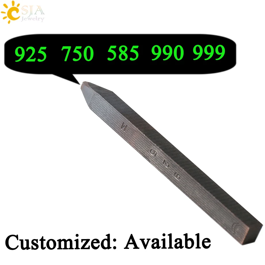 Инструмент для штамповки ювелирных изделий CSJA 925 750 585 999 990 с прямым хвостовиком
